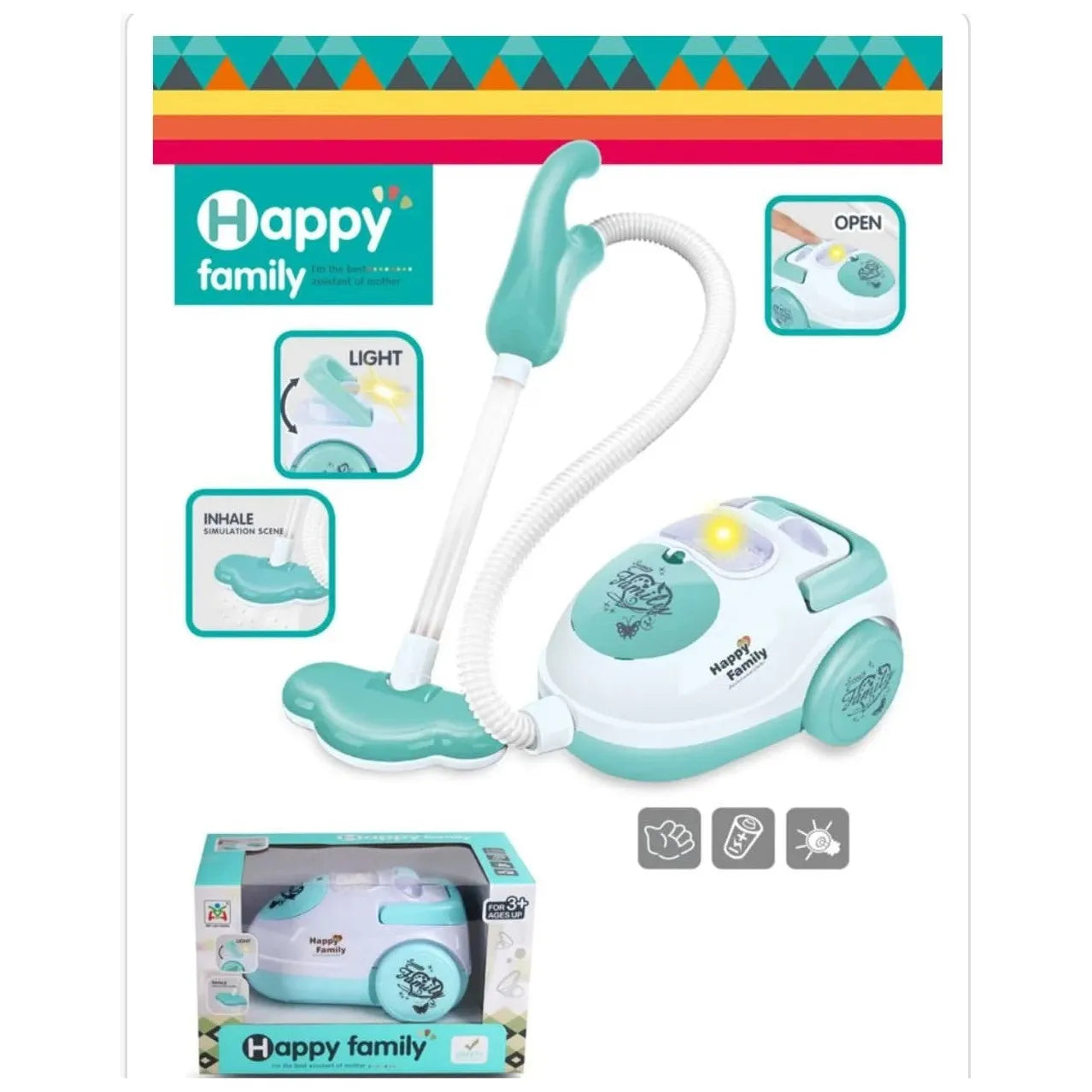 Jucarie Aspirator Happy Family – Sunete si Lumini Interactive